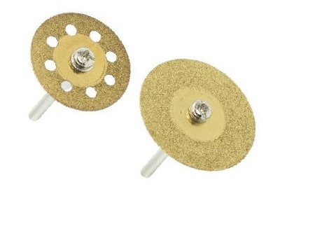Two diamond cutting discs