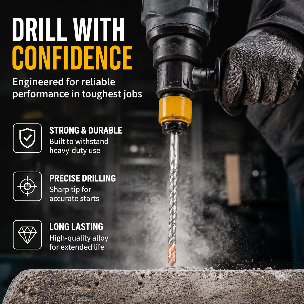 Hammer drill application scene
